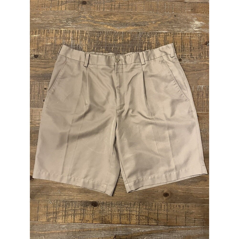 Nike Golf Mens Shorts Fitdry Tour Pleated Size 36 Tan